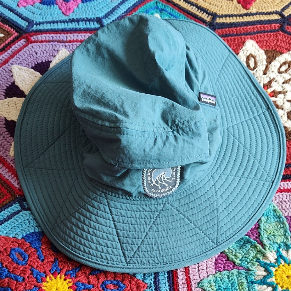 Patagonia Baggies Brimmer Hat Size Small Teal